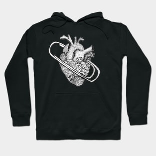 heart clip Hoodie